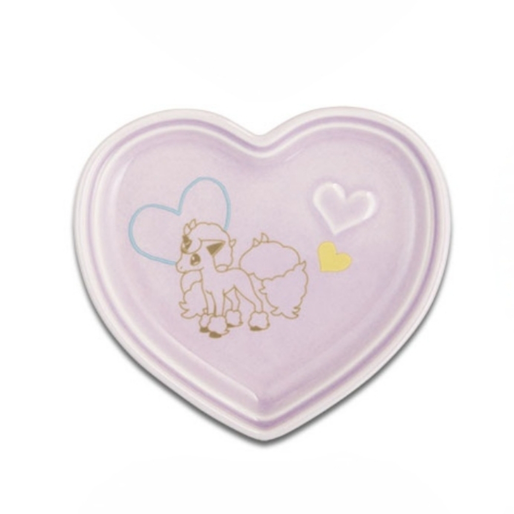 Pokemon Galar Ponyta Heart Shaped Pastel Plate